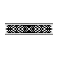 Black Decorative Border With Ethnic Pattern, Illustration vector