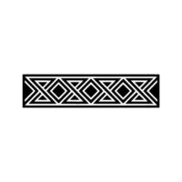 Minimalist Geometric Border, Black And White Pattern, Decorative Element vector