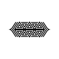 Geometric Black Triangle Pattern On White, Minimalist Element vector