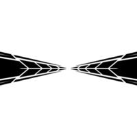 Abstract Perspective Black Geometric Shapes On White vector