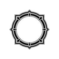 Geometric Ornamental Frame Black White, Decorative Element vector
