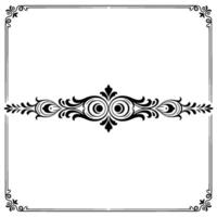 Elegant Black White Flourish On White Background, Ornament, Border, Frame vector