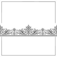 Elegant Ornamental Border, Classic Flourish, Frame Template vector