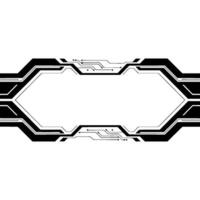 Futuristic Tech Frame Geometric, Abstract Circuitry On Gradient Background vector