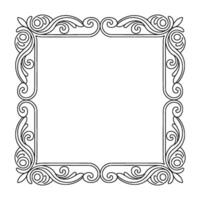 Elegant Decorative Frame With Ornate Swirls vector