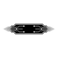 Minimalist Black Circuit Board On Light Gray Background vector