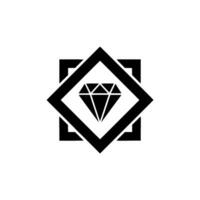 Geometric Diamond With Frame Modern, Elegant vector