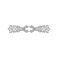 Minimalist Circuit Board On Gray Background Technology Concept vector
