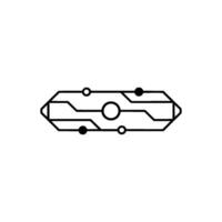 Abstract Circuit Board Minimalist Tech Concept vector