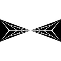 Geometric Bowtie Abstract Black And White, Minimalist vector