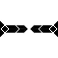 Geometric Arrow Motif In Grayscale On White Background vector