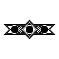Geometric Black And White Ornamental With Circles vector