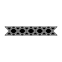 Geometric Border Element Black And White, Abstract On Neutral Background vector