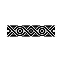 Abstract Geometric Border Ornament, Black And White Element vector