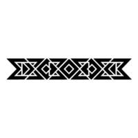 Geometric Black Patterned Border On White Background vector