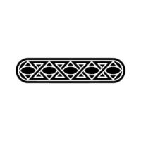 Minimalist Geometric Border In Black On White, Decorative Element vector