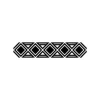 Minimalist Geometric Pattern Border Element On White Background vector