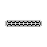 Decorative Black And White Border With Interlocking Circles vector