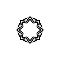 Geometric Star In Black And White Minimalist vector