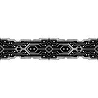 Futuristic Circuit Board Border Element, Minimalist Tech vector