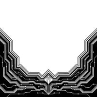 Abstract Circuit Board In Black And White With Empty Space vector
