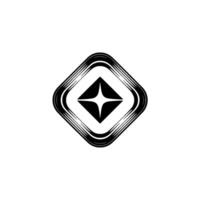 Minimalist Black White Starburst On Neutral Background vector