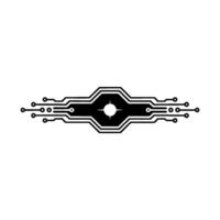 Circuit Board Abstract Tech, Futuristic Concept, Minimalist Illustration vector