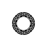 Minimalist Geometric Circle Pattern, Black And White, Corporate vector