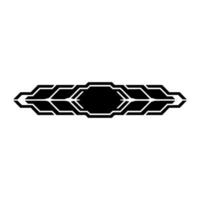Futuristic Geometric Frame Element Black White, Sleek Modern vector
