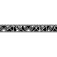 Decorative Geometric Border In Black And White, Minimalist vector