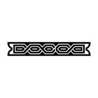 Geometric Border, Decorative Element, Black On White vector