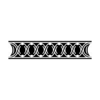 Ornate Black And White Border, Geometric Pattern, Decorative Element vector