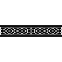 Elegant Black And White Border Element, Ornamental Pattern vector
