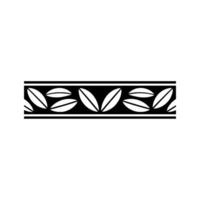 Black And White Leaf Border, Minimalist Element vector