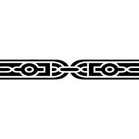 Geometric Chain Pattern Black On White, Minimalist vector