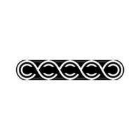 Minimalist Black And White Ornament With Repeating Infinity Loops vector