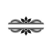 Elegant Christmas Divider With Holly And Pine, Illustration vector