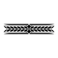 Elegant Laurel Wreath Border, Black And White Element vector
