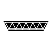 Minimalist Geometric Border Element Triangles Lines, Black White, Modern vector