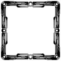 Art Deco Frame Geometric Silver Black Border For Invitations Designs vector