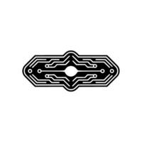 Circuit Board Minimalist Technology On White vector