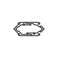 Minimalist Circuit Board Tech, Data, Connection vector