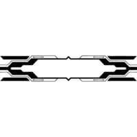 Minimalist Tech Frame, Abstract Circuitry On White Background vector