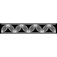 Ornamental Border Geometric Pattern, Black And White Element vector