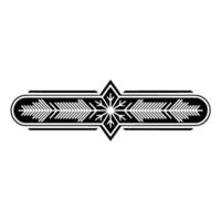 Minimalist Snowflake Ornament Winter, Elegant vector