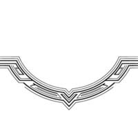 Minimalist Geometric Ornament, Black Lines On Gradient Background vector