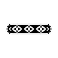 Geometric Floral Border Element On Light Background vector