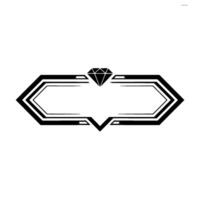 Art Deco Diamond Frame Elegant Element vector