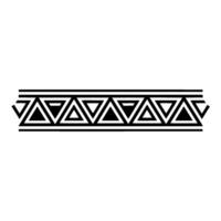 Geometric Triangle Border In Black And White vector