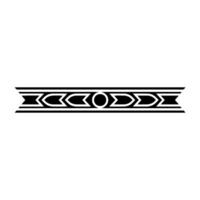 Geometric Black And White Decorative Border On White vector